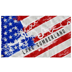 Lake Cumberland American Flag Boat Flag - Houseboat Kings