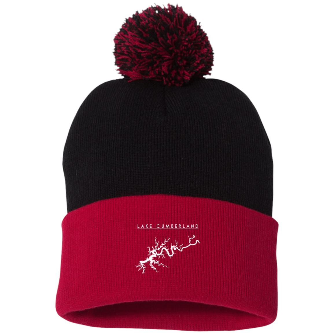 Lake Cumberland Embroidered Sportsman Pom Pom Knit Cap - Houseboat Kings