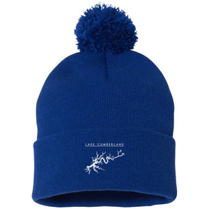 Lake Cumberland Embroidered Sportsman Pom Pom Knit Cap - Houseboat Kings