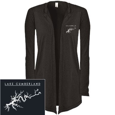 Lake Cumberland Embroidered Women's Hooded Cardigan - Houseboat Kings