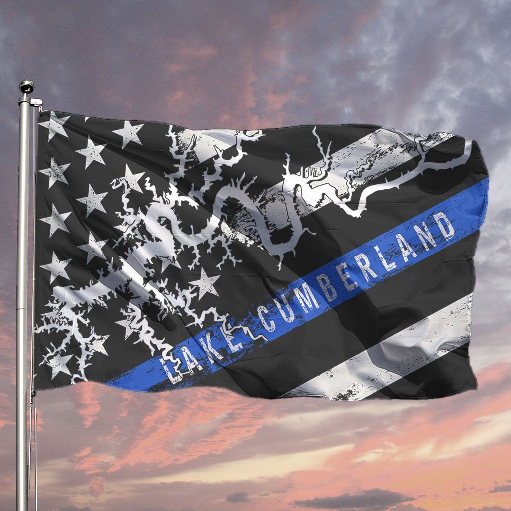 Lake Cumberland Thin Blue Line American Flag - Houseboat Kings
