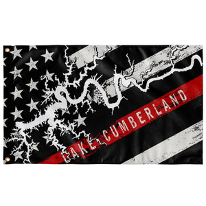 Lake Cumberland Thin Red Line American Flag - Houseboat Kings
