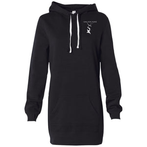 Lake Don Pedro Embroidered Women's Hooded Pullover Dress - Houseboat Kings