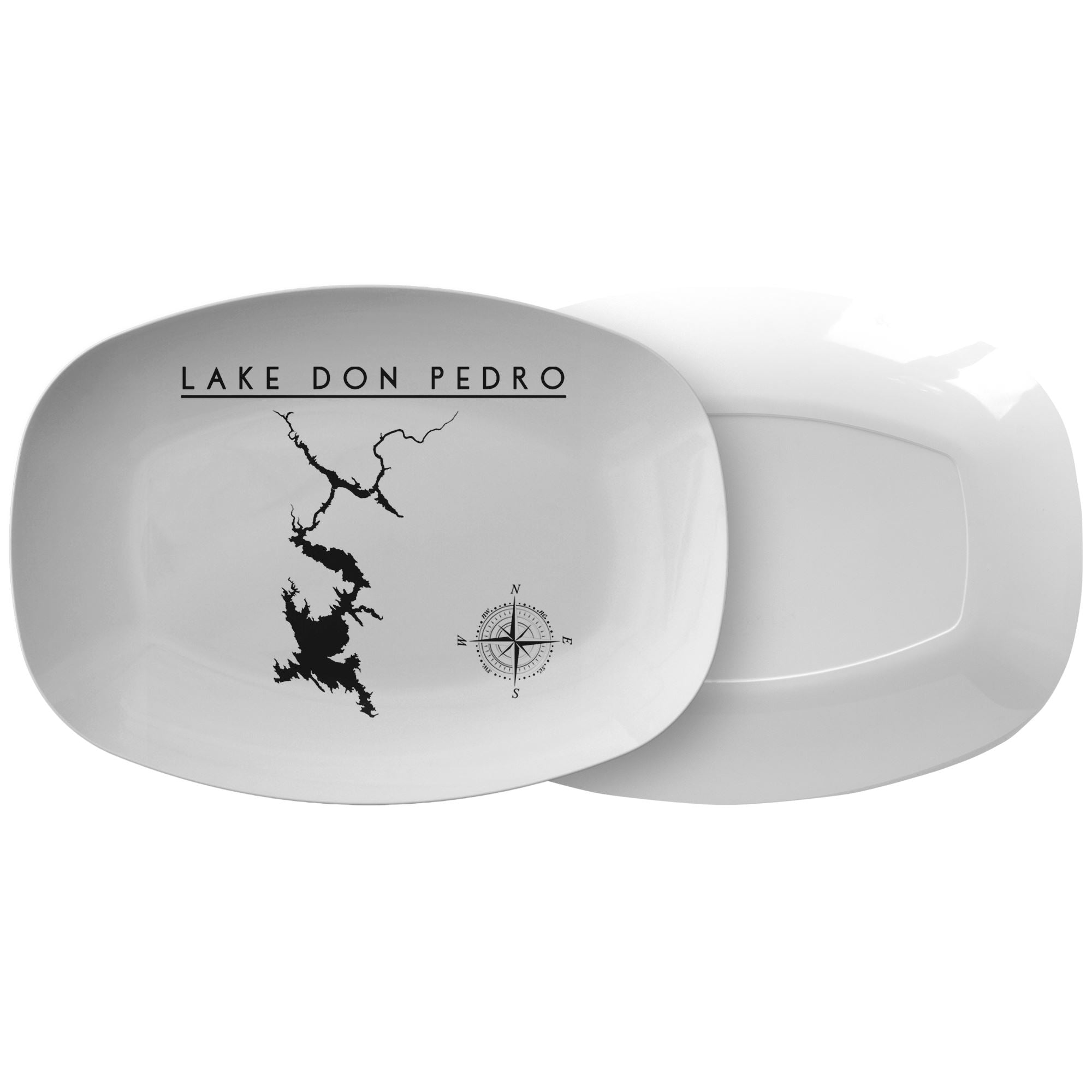 Lake Don Pedro Serving Platter | Printed | Lake Gift | Wedding Gift - Houseboat Kings