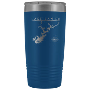 Lake Lanier 20oz Lake Tumbler | Laser Etched | Lake Gift - Houseboat Kings