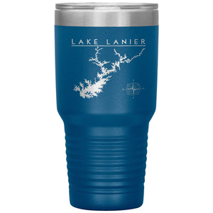 Lake Lanier 30oz Insulated Lake Tumbler | Laser Etched | Lake Gift | Wedding Gift Tumblers Blue 