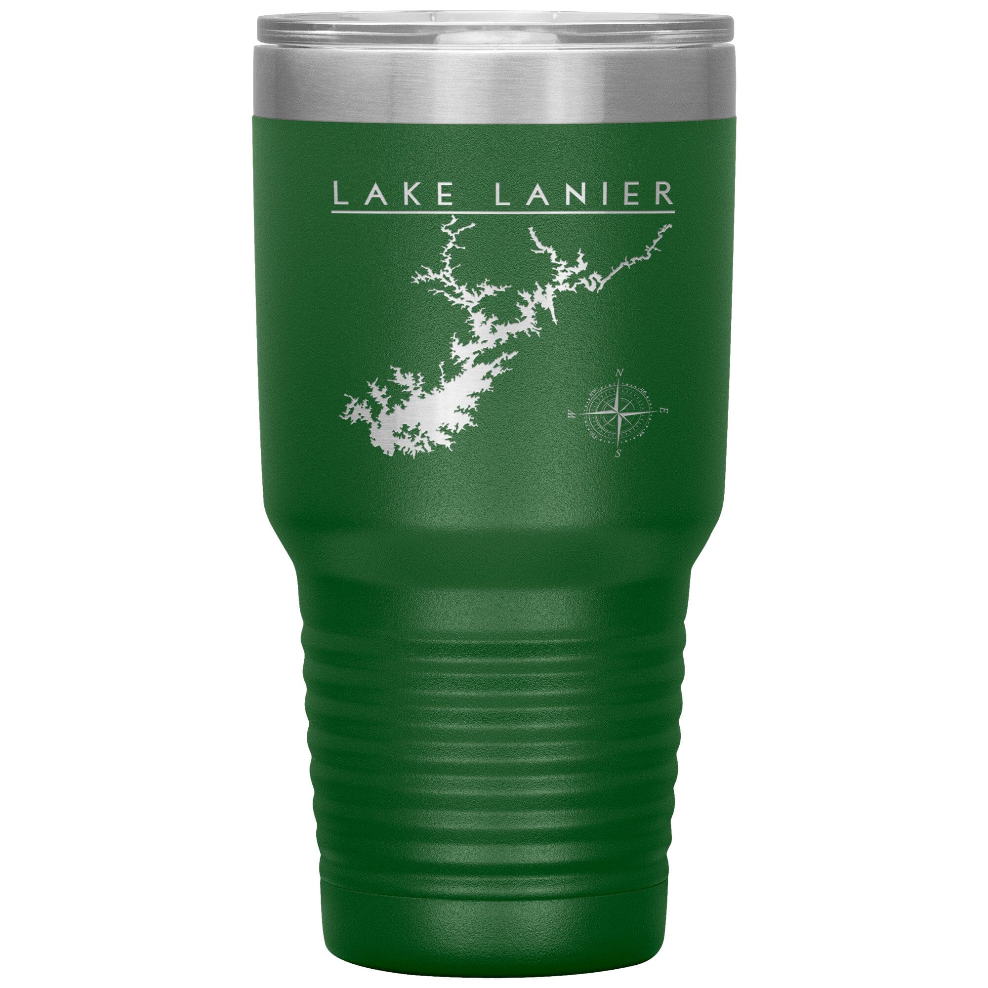 Lake Lanier 30oz Insulated Lake Tumbler | Laser Etched | Lake Gift | Wedding Gift Tumblers Green 