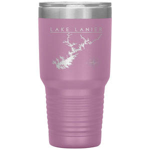 Lake Lanier 30oz Insulated Lake Tumbler | Laser Etched | Lake Gift | Wedding Gift Tumblers Light Purple 