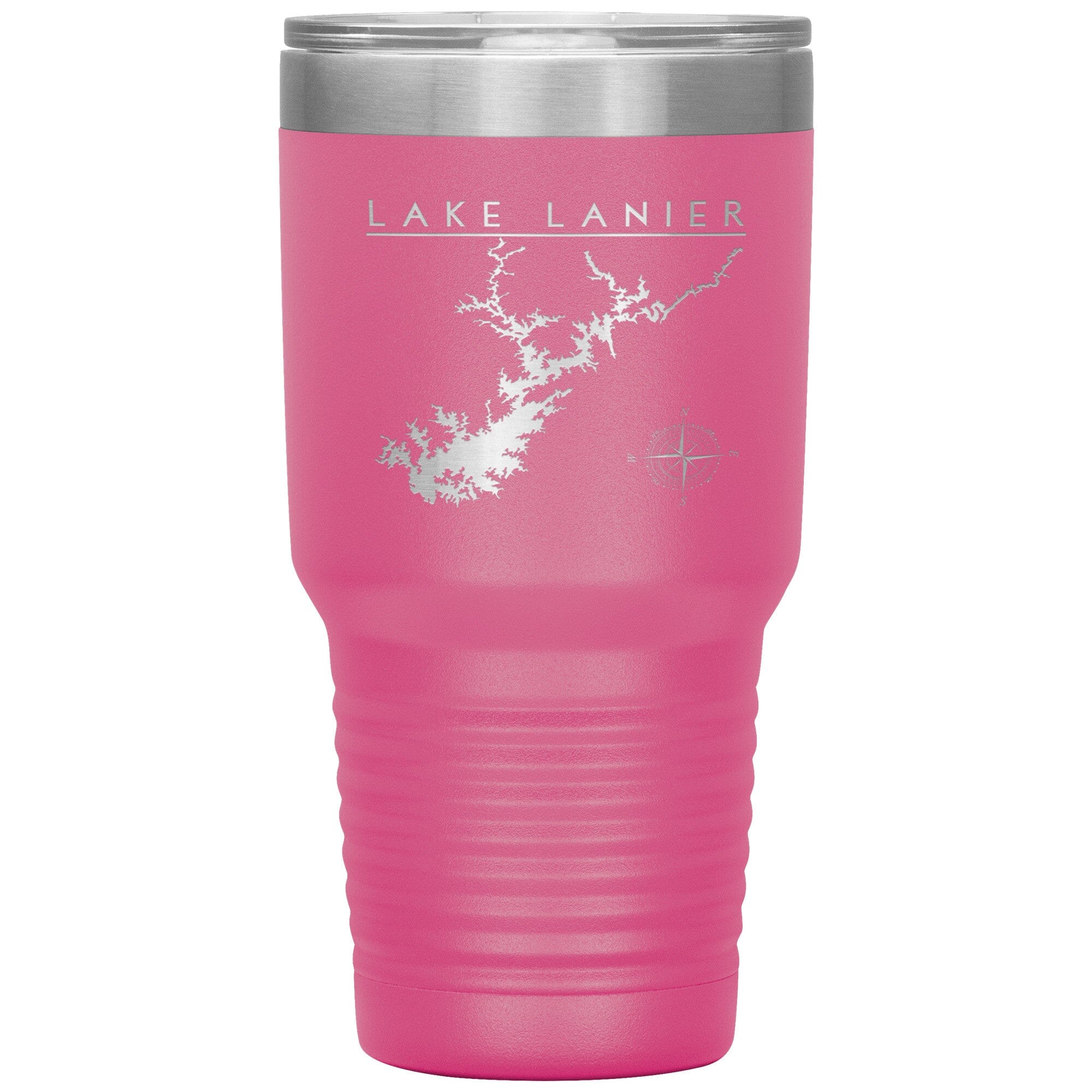 Lake Lanier 30oz Insulated Lake Tumbler | Laser Etched | Lake Gift | Wedding Gift Tumblers Pink 