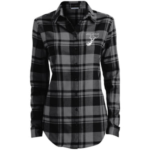 Lake Lanier Embroidered Ladies' Plaid Flannel Tunic - Houseboat Kings
