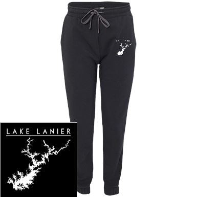 Lake Lanier Embroidered Men's Adult Fleece Joggers - Houseboat Kings