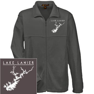 Lake Lanier Embroidered Men's Fleece Full-Zip - Houseboat Kings