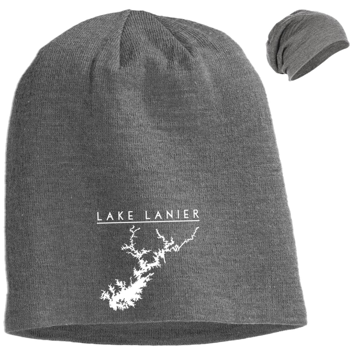Lake Lanier Embroidered Slouch Beanie - Houseboat Kings