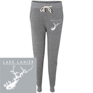 Lake Lanier Embroidered Women's Adult Fleece Joggers - Houseboat Kings
