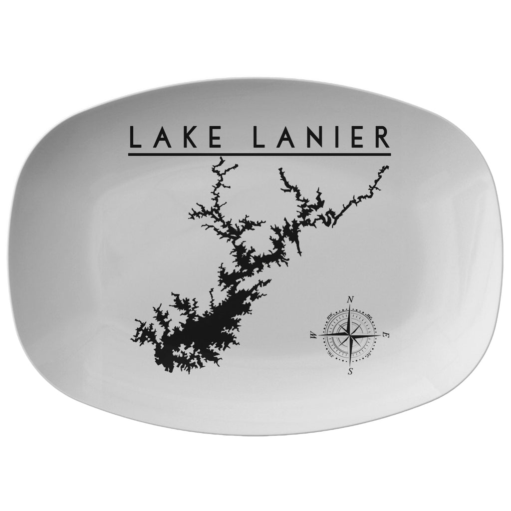 Lake Lanier Serving Platter | Printed | Lake Gift - Houseboat Kings