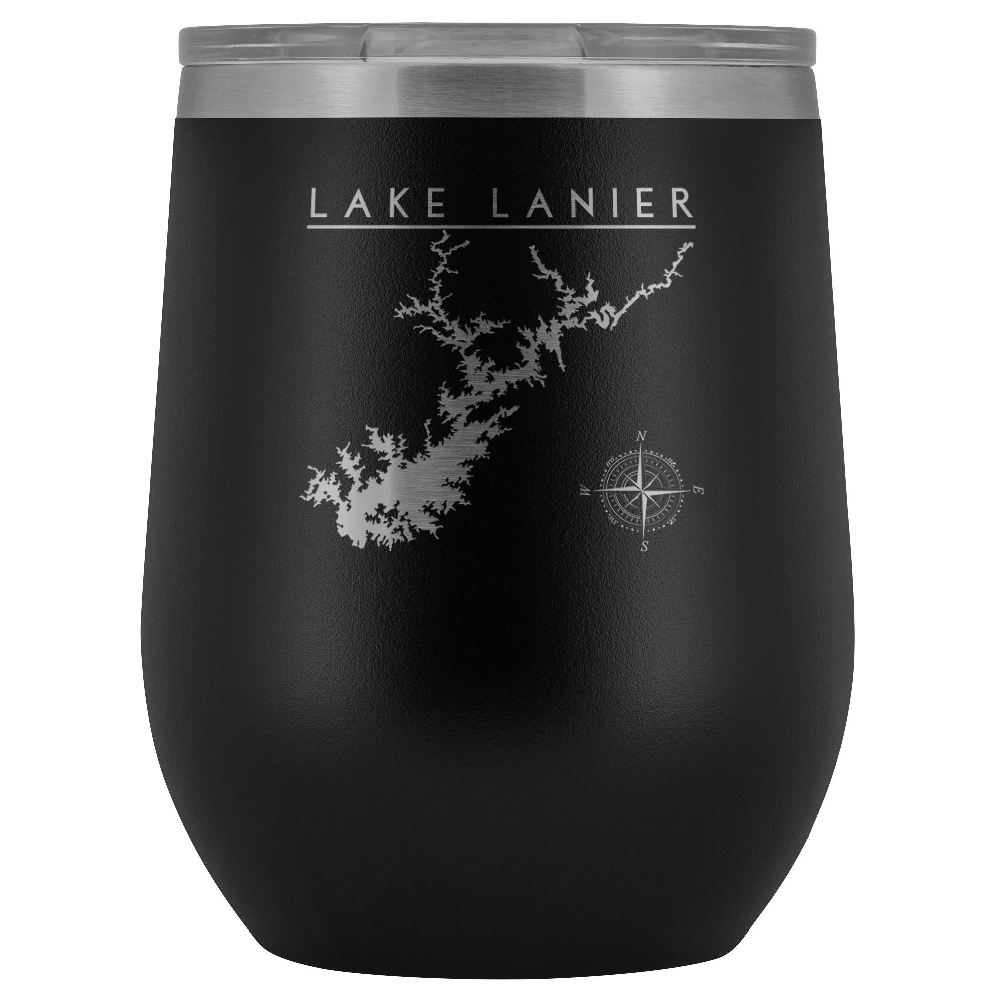 Lake Lanier Wine Tumbler | Laser Etched | Lake Gift - Houseboat Kings