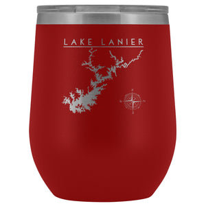 Lake Lanier Wine Tumbler | Laser Etched | Lake Gift - Houseboat Kings