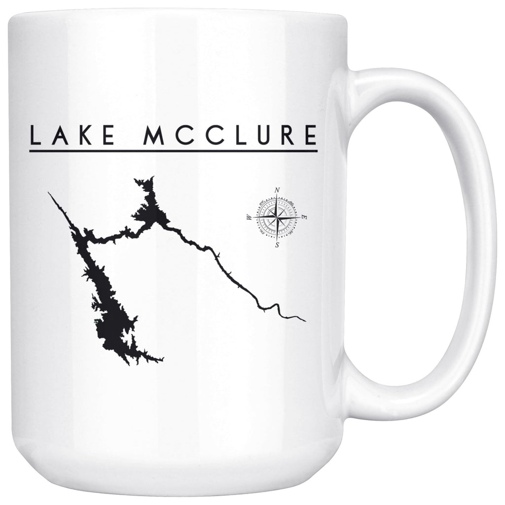 Lake Mcclure 15oz Coffee Mug | Printed | Lake Gift - Houseboat Kings