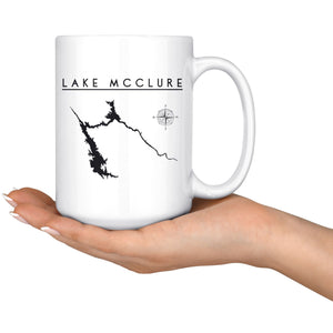 Lake Mcclure 15oz Coffee Mug | Printed | Lake Gift - Houseboat Kings
