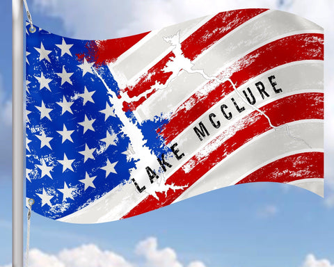 Lake McClure American Flag, 4th of July & Patriotic Gifts