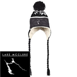Lake McClure Embroidered Peruvian Hat with Ear Flaps and Braids - Houseboat Kings