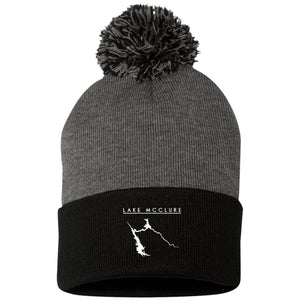 Lake McClure Embroidered Sportsman Pom Pom Knit Cap - Houseboat Kings