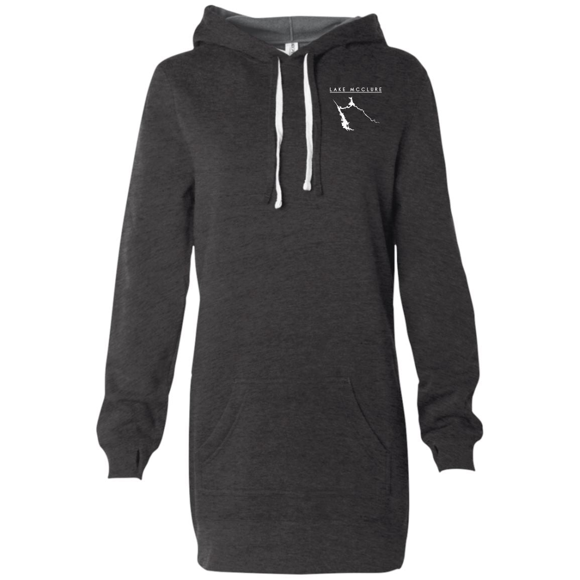 Lake McClure Embroidered Women's Hooded Pullover Dress - Houseboat Kings