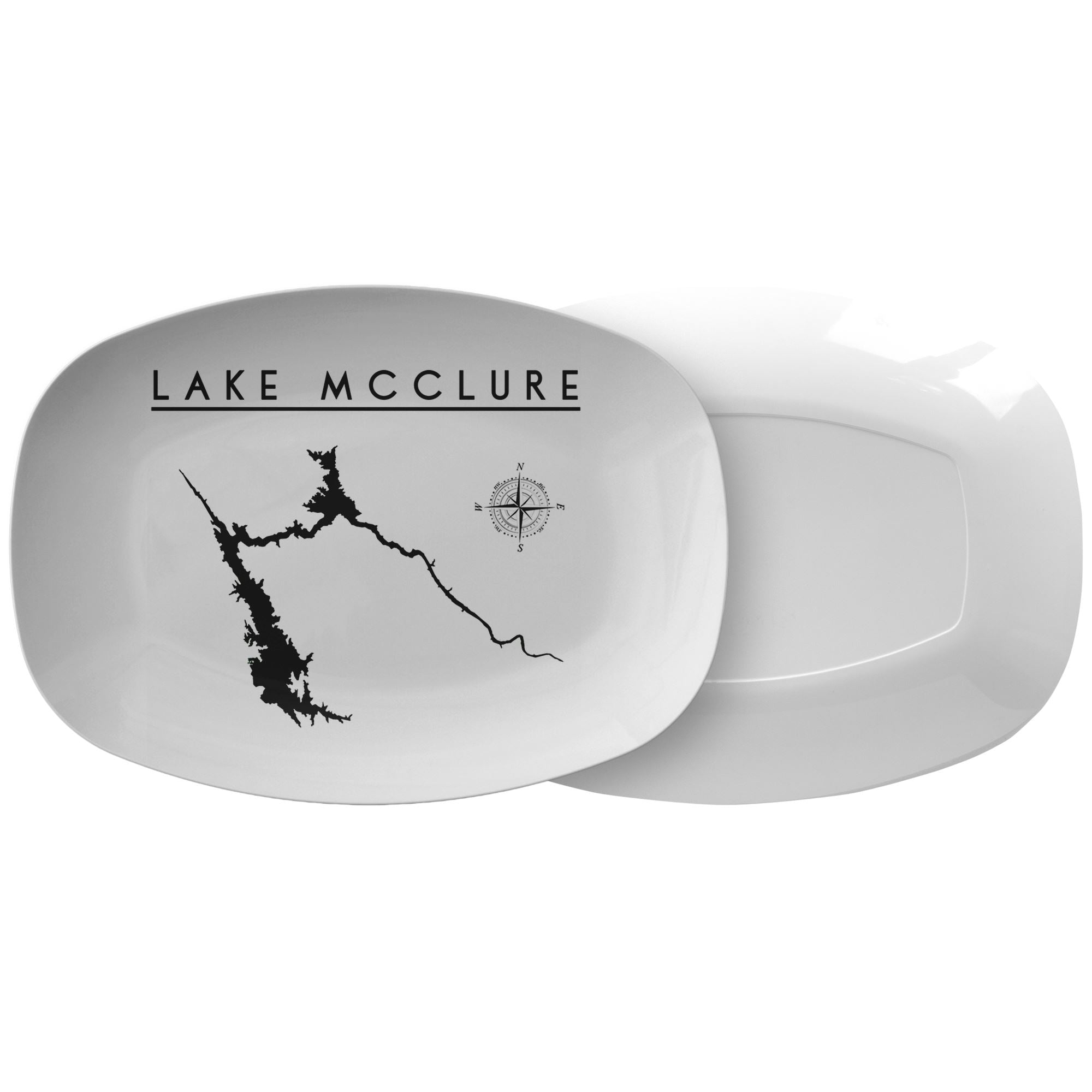 Lake McClure Serving Platter | Printed | Lake Gift | Wedding Gift - Houseboat Kings