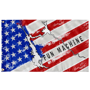 Lake Mclure American Flag Flags Single Sided 36"x60" 