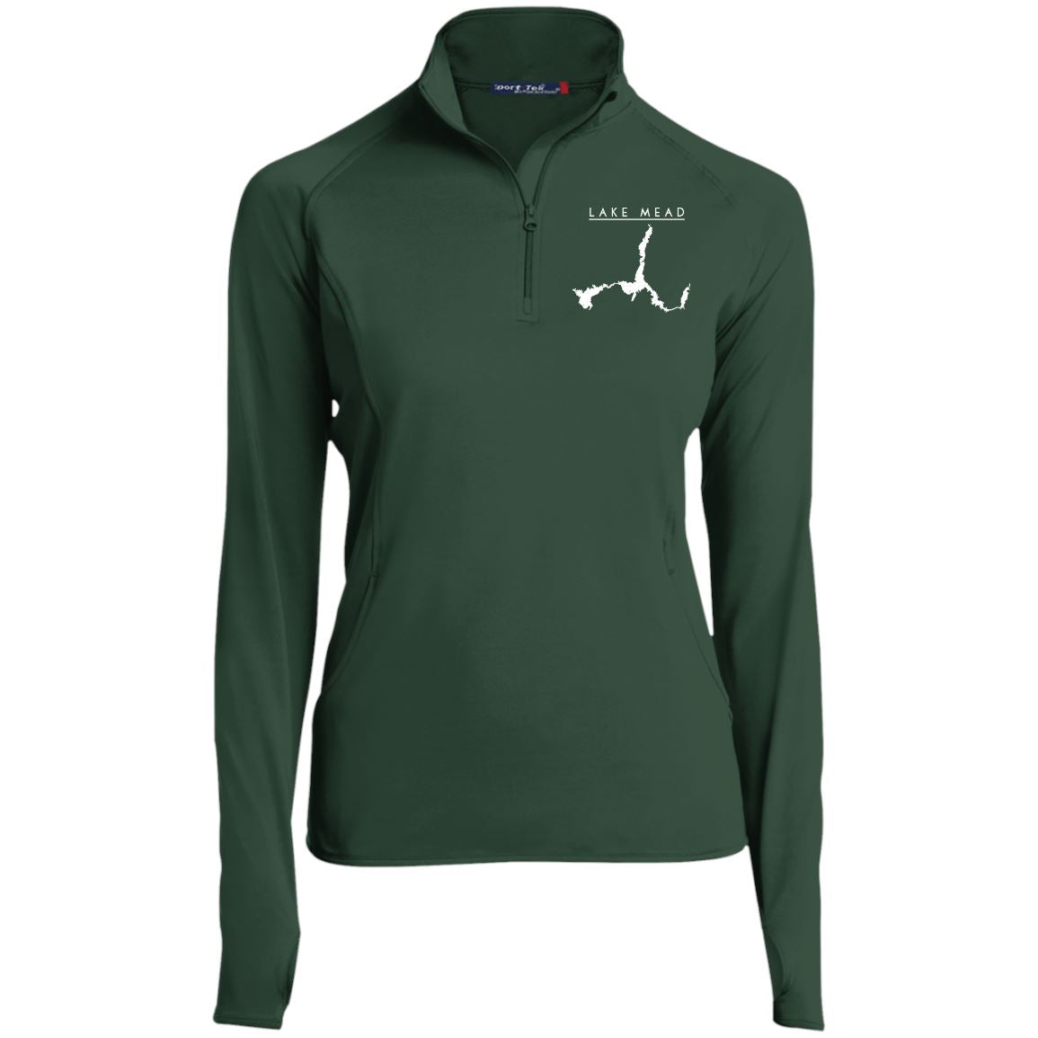 Lake Mead Embroidered Sport-Tek Women's 1/2 Zip Performance Pullover | Thumb Holes - Houseboat Kings