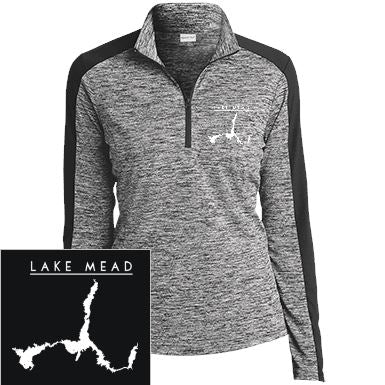 Lake Mead Embroidered Sport-Tek Women's Electric Heather 1/4-Zip Pullover - Houseboat Kings