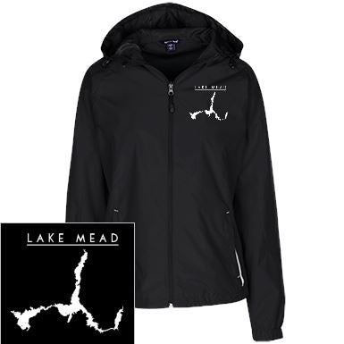 Lake Mead Embroidered Sport-Tek Women's Jersey-Lined Hooded Windbreaker - Houseboat Kings