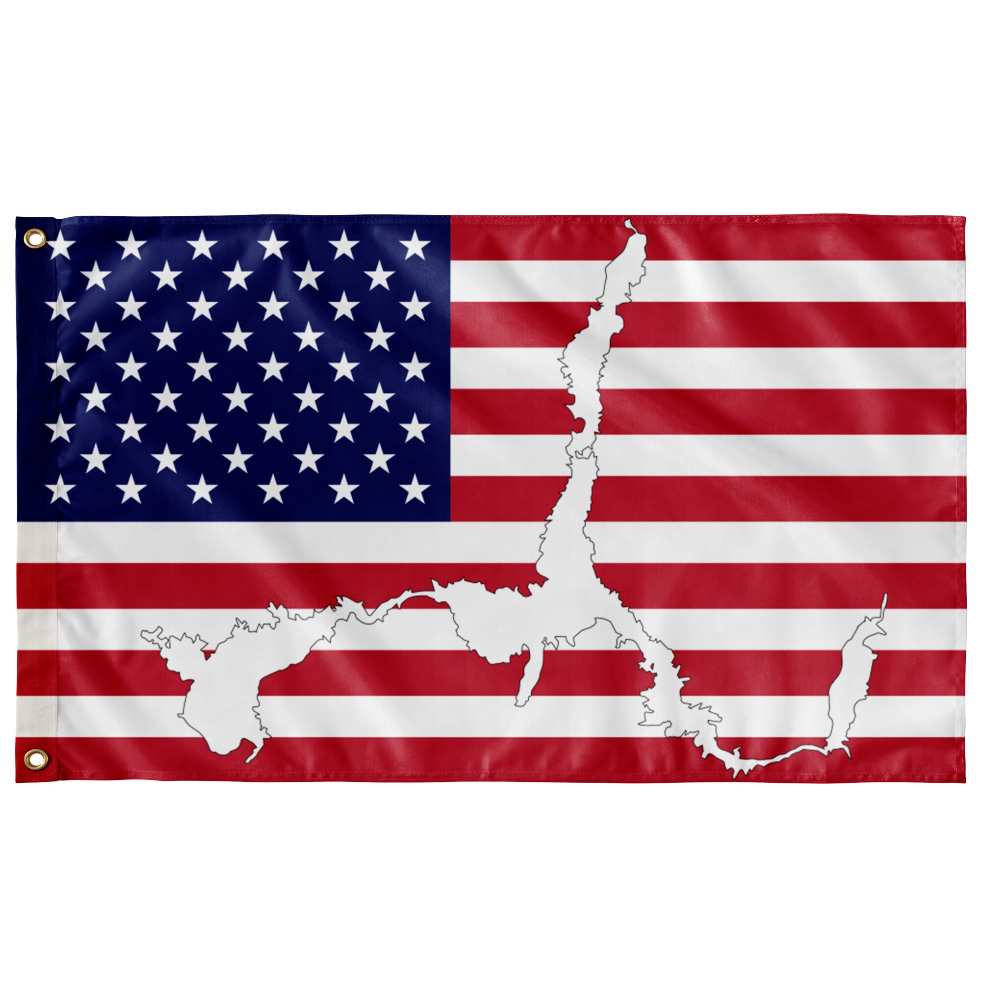 Lake Mead Red, White & Blue American Boat Flag Wall Art 