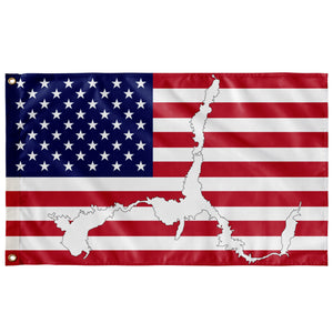 Lake Mead Red, White & Blue American Boat Flag Wall Art 