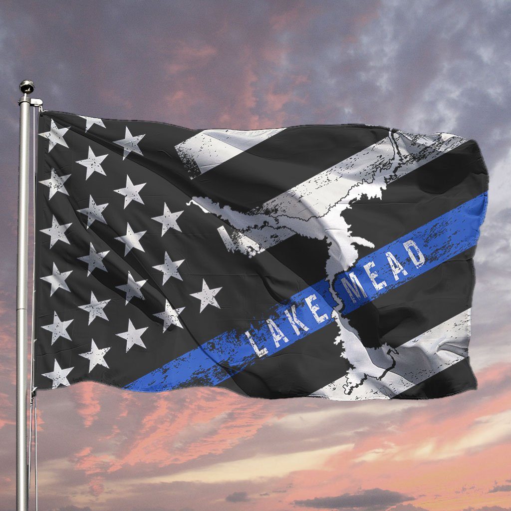 Lake Mead Thin Blue Line American Flag - Houseboat Kings