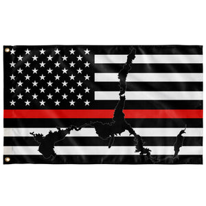 Lake Mead Thin Red Line American Boat Flag Wall Art 