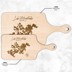 Lake Minnetonka Map Cutting Board With Handle, Cheese Board, Lake Gift, Chef Gift, Bamboo Cutting Board, Valentine's Day Gift For Boaters Kitchenware 
