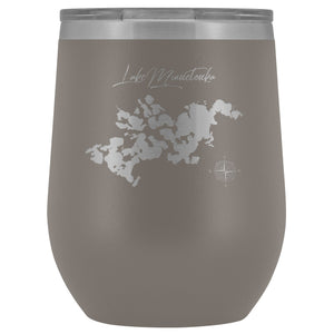 Lake Minnetonka Wine Tumbler | Laser Etched | Extended Lake Map | Lake Gift | Wedding Gift - Houseboat Kings
