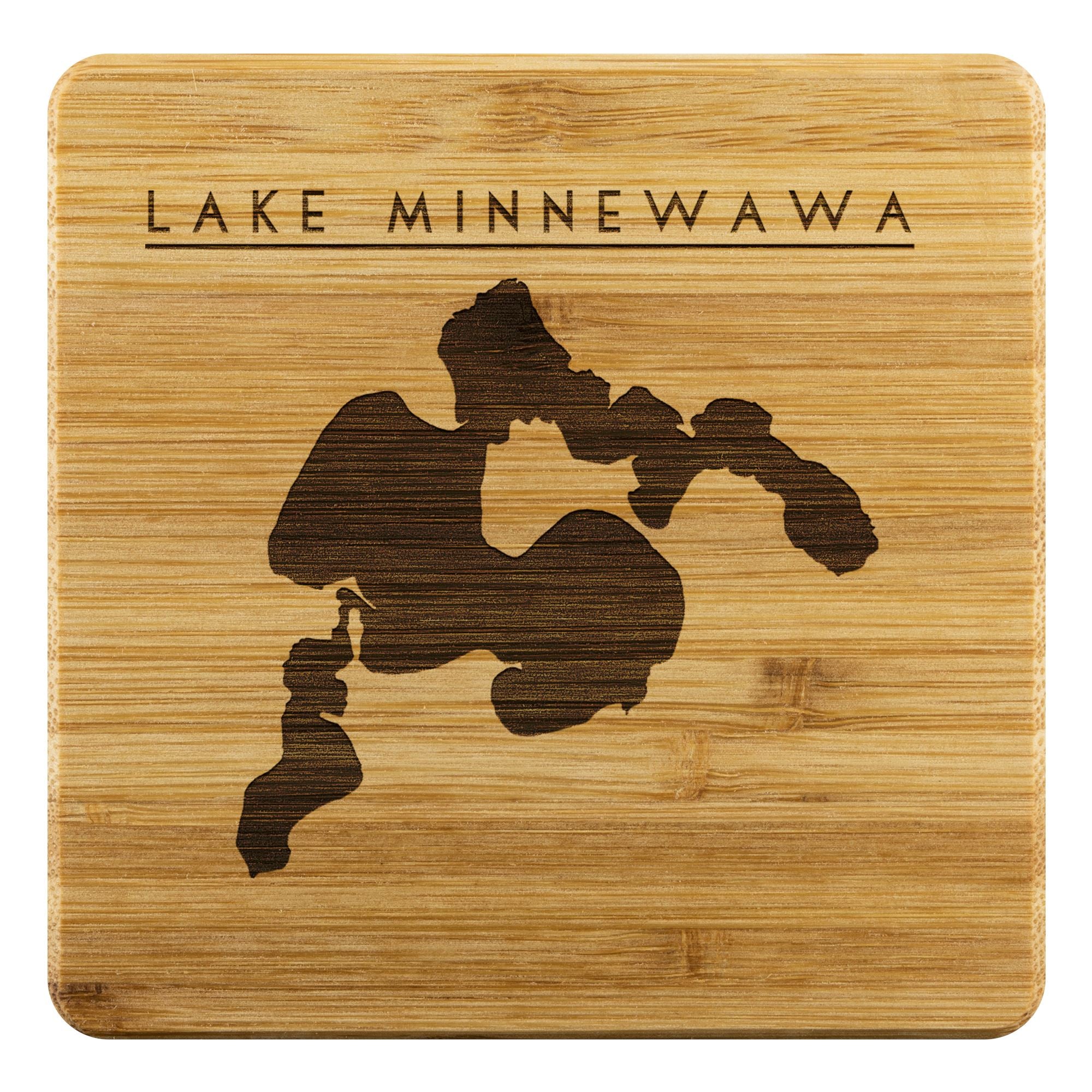 Lake Minnewawa Bamboo Coaster Coasters Bamboo Coaster - 4pc 