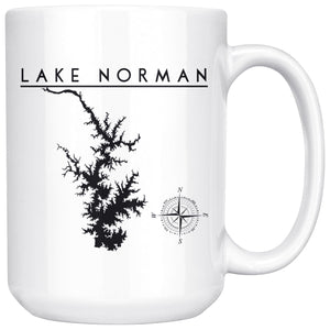 Lake Norman 15oz Coffee Mug | Printed | Lake Gift - Houseboat Kings