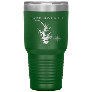 Lake Norman 30oz Lake Tumbler | Laser Etched | Lake Gift Tumblers Green 