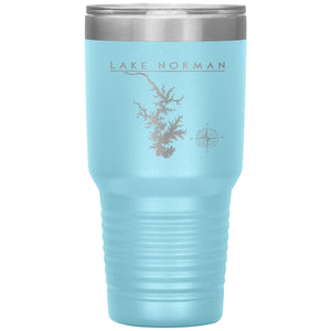 Lake Norman 30oz Lake Tumbler | Laser Etched | Lake Gift Tumblers Light Blue 