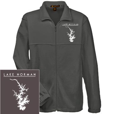 Lake Norman Embroidered Men's Fleece Full-Zip - Houseboat Kings