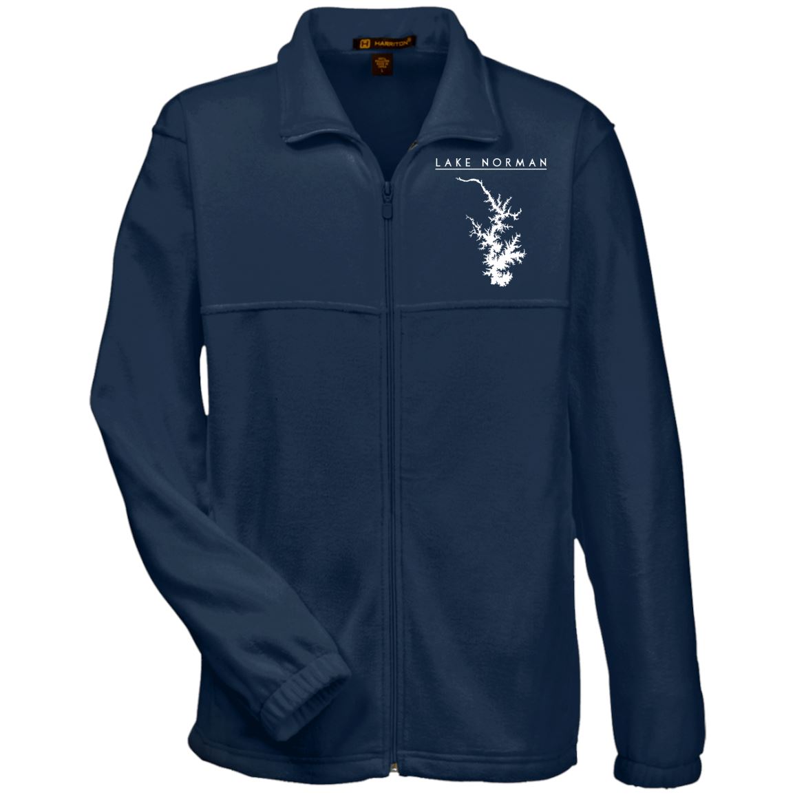 Lake Norman Embroidered Men's Fleece Full-Zip - Houseboat Kings