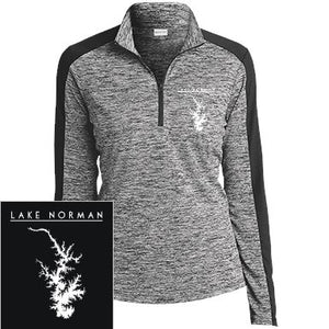 Lake Norman Embroidered Sport-Tek Women's Electric Heather 1/4-Zip Pullover - Houseboat Kings