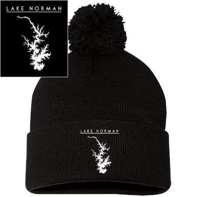 Lake Norman Embroidered Sportsman Pom Pom Knit Cap - Houseboat Kings