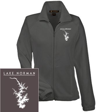 Lake Norman Embroidered Women's Fleece Jacket - Houseboat Kings
