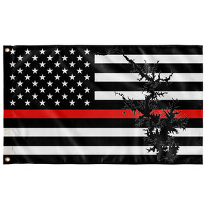 Lake Norman Thin Red Line American Boat Flag Wall Art 