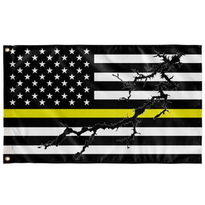 Lake Oconee Thin Yellow Line American Boat Flag Wall Art 