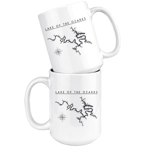 Lake Of The Ozarks 15oz Coffee Mug | Printed | Lake Gift - Houseboat Kings